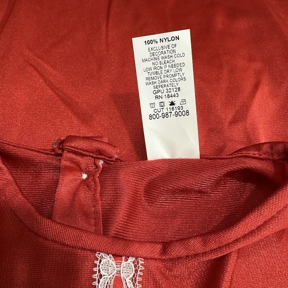 NWT Laura Dare Girl's 10 Red Christmas Valentine's Long Nightgown 2 PC Set USA - Picture 9 of 13